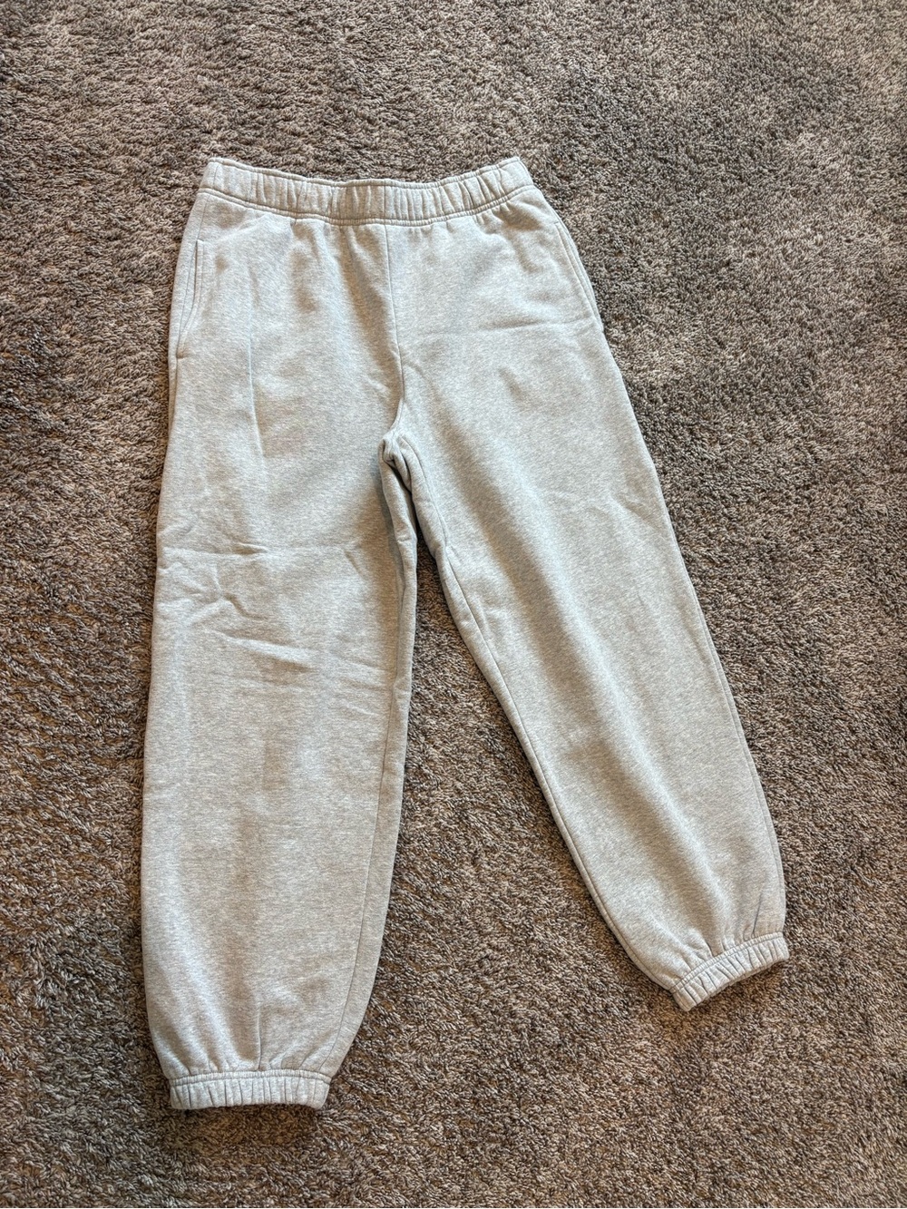 Athleta Forever Fleece High Rise Jogger, Light Gray Heather